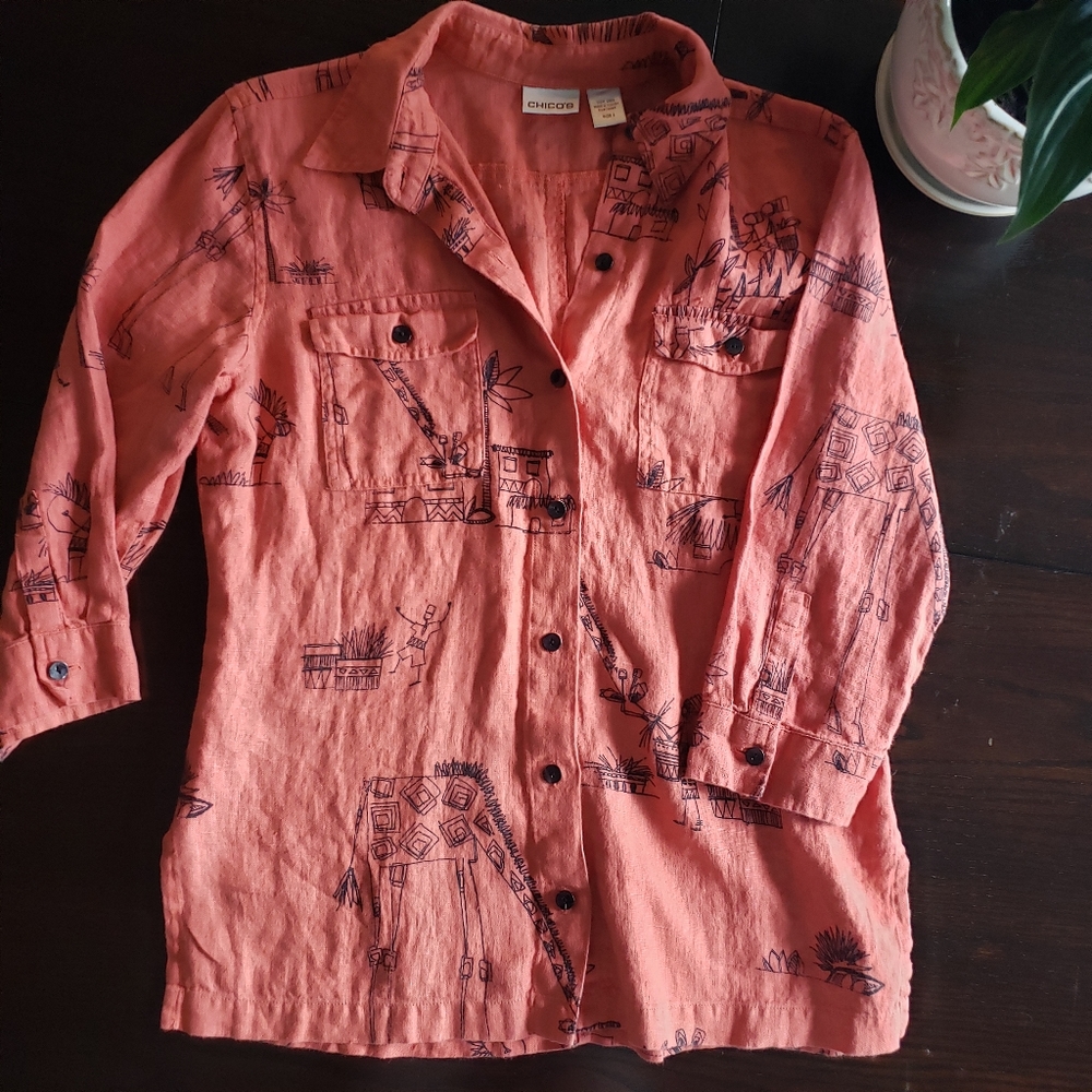 Chico's 100% linen top